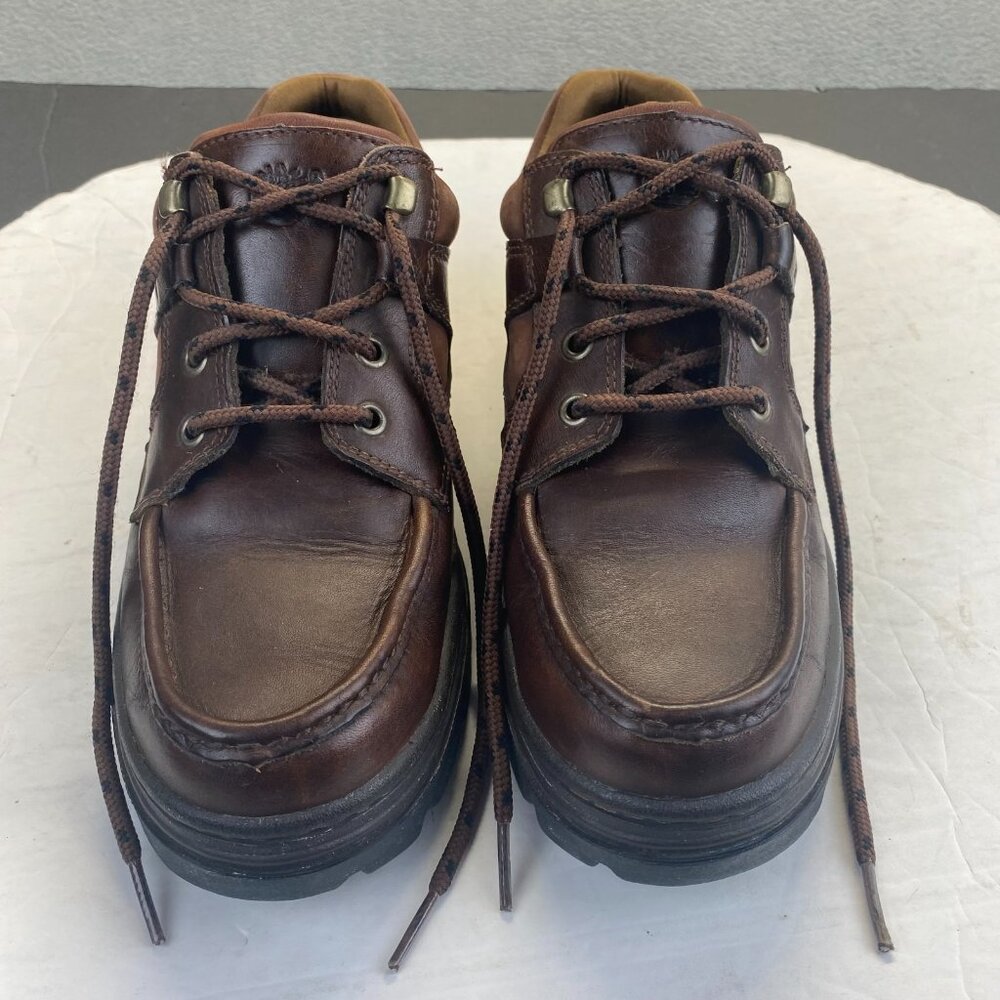 Timberland Hiking Shoe Brown Leather 12351 Womens 9 M Padded Lace Up Moc Toe